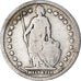 Munten, Zwitserland, Franc, 1887, Bern, ZG+, Zilver, KM:24