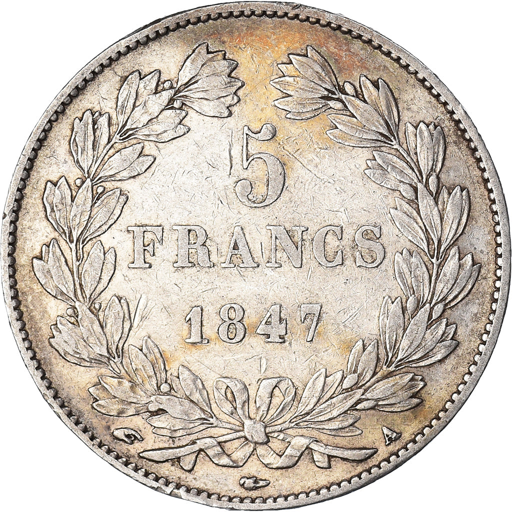 Münze, Frankreich, Louis-Philippe, 5 Francs, 1847, Paris, SS, Silber, KM:749.1
