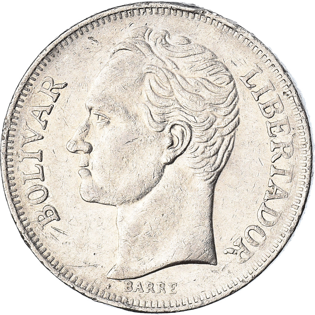 Munten, Venezuela, 5 Bolivares, 1987, ZF, Nickel, KM:53.2