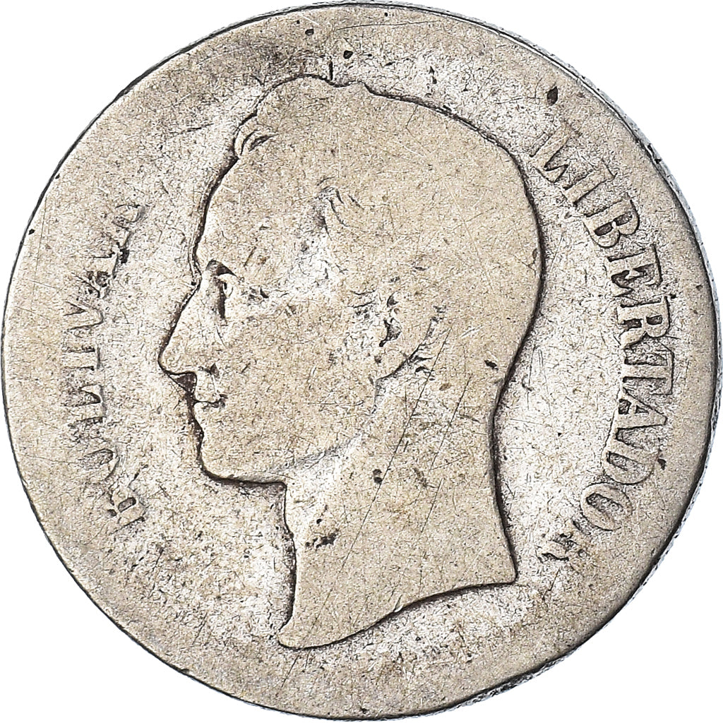 Moneda, Venezuela, Gram 10, 2 Bolivares, 1904, BC, Plata, KM:23
