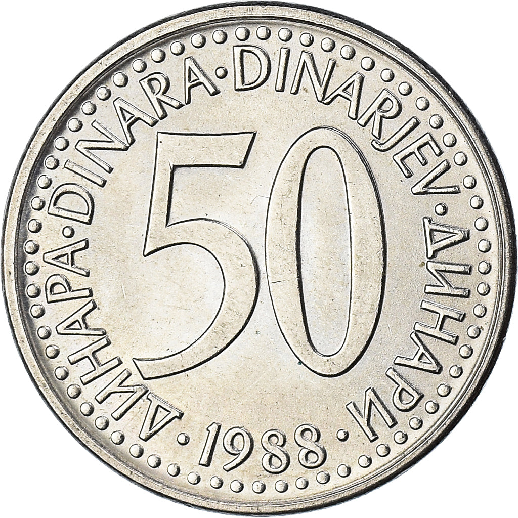 Moneta, Iugoslavia, 50 Dinara, 1988, SPL-, Rame-nichel-zinco, KM:113