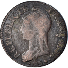 Coin, France, Dupré, 5 Centimes, AN 7 (1798-1799), Paris, VF(20-25), Bronze