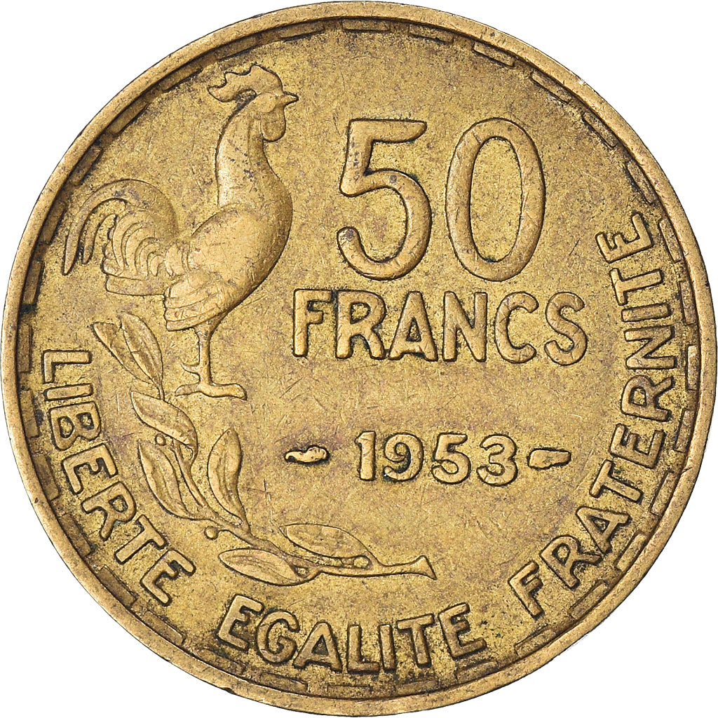 Münze, Frankreich, Guiraud, 50 Francs, 1953, Paris, SS, Aluminum-Bronze