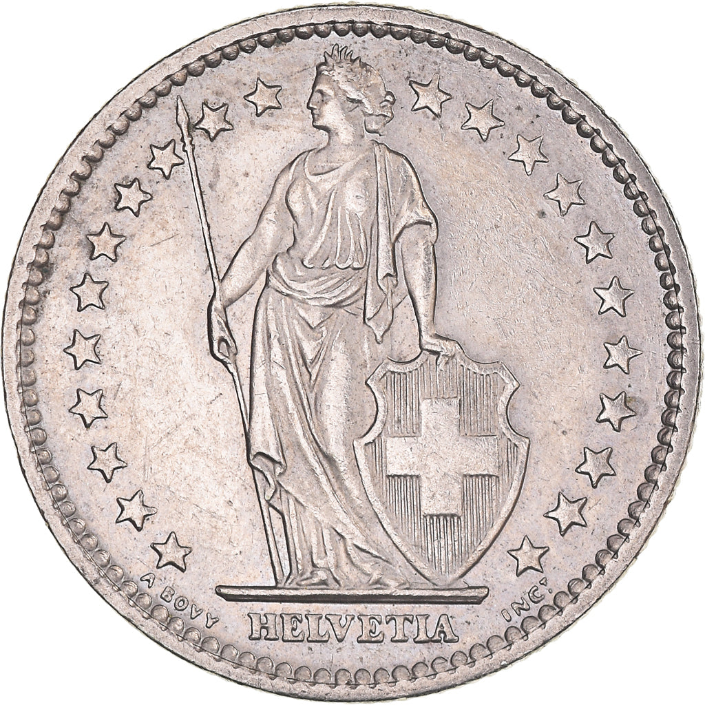 Moneta, Szwajcaria, 2 Francs, 1980, Bern, AU(50-53), Miedź-Nikiel, KM:21a.1