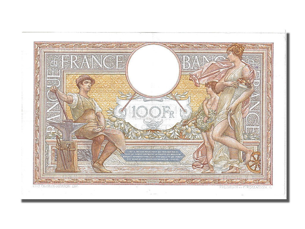 Billet, France, 100 Francs, 100 F 1908-1939 ''Luc Olivier Merson'', 1936