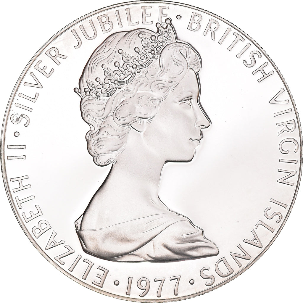 Coin, BRITISH VIRGIN ISLANDS, Elizabeth II, 25 Cents, 1977, Franklin Mint
