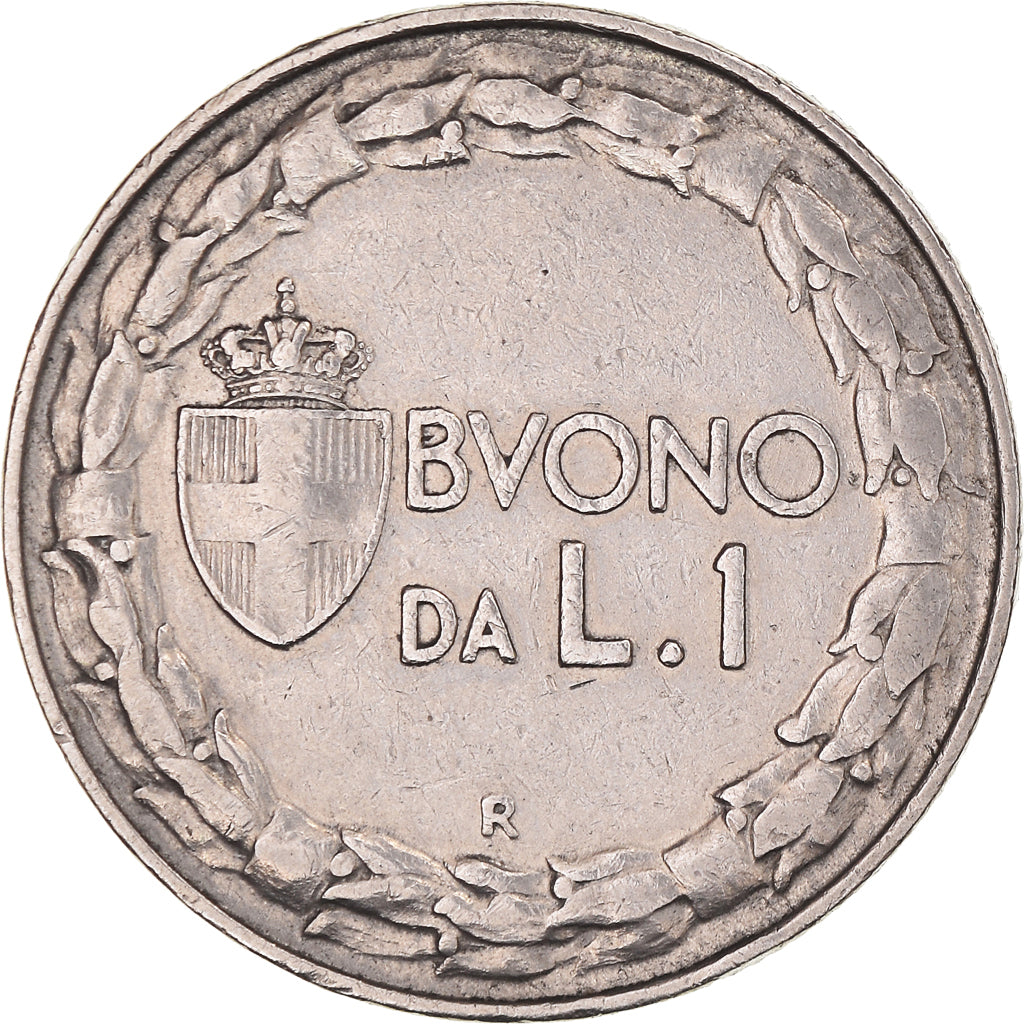 Moeda, Itália, Vittorio Emanuele III, Lira, 1928, Rome, AU(50-53), Níquel