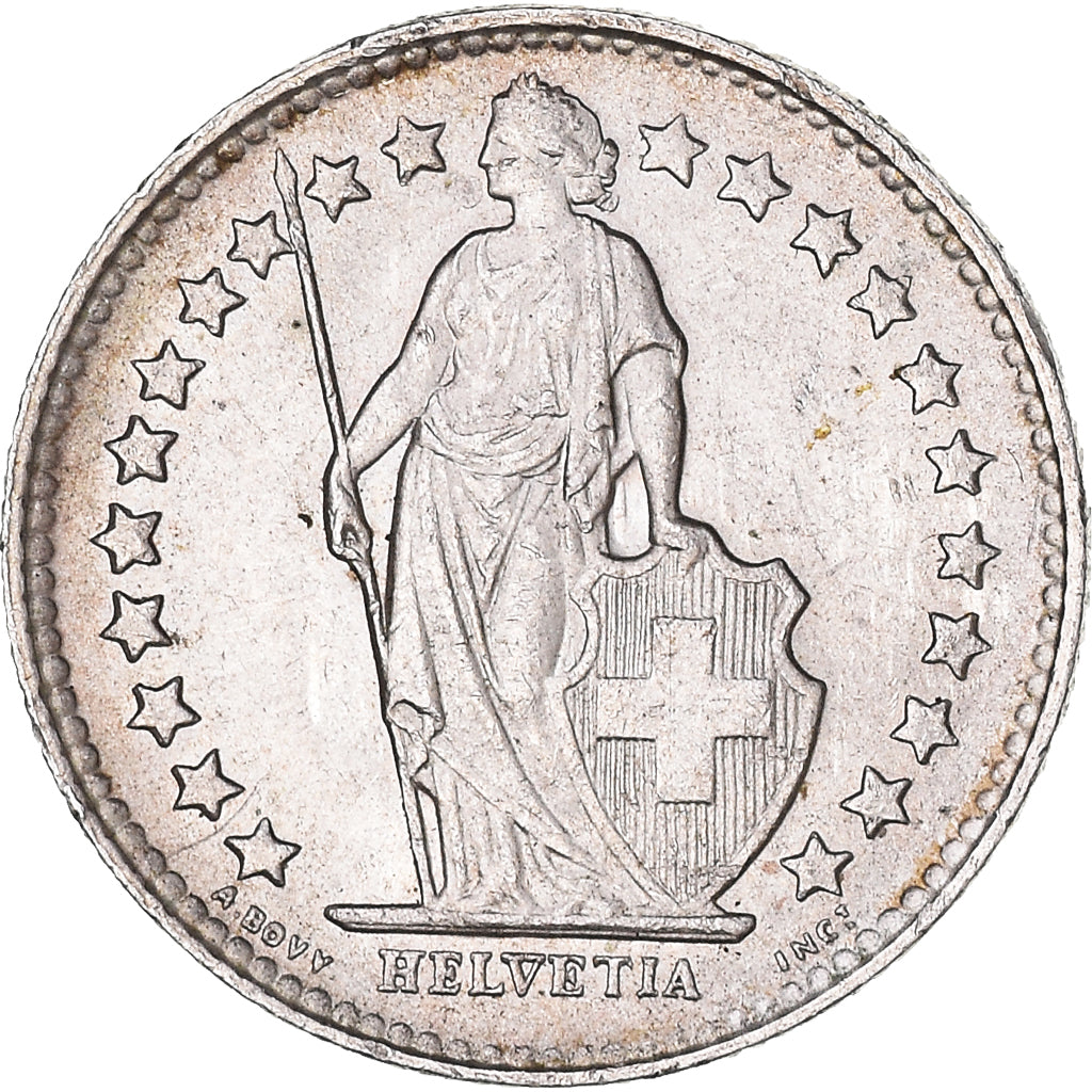 Coin, Switzerland, 1/2 Franc, 1946, Bern, AU(55-58), Silver, KM:23