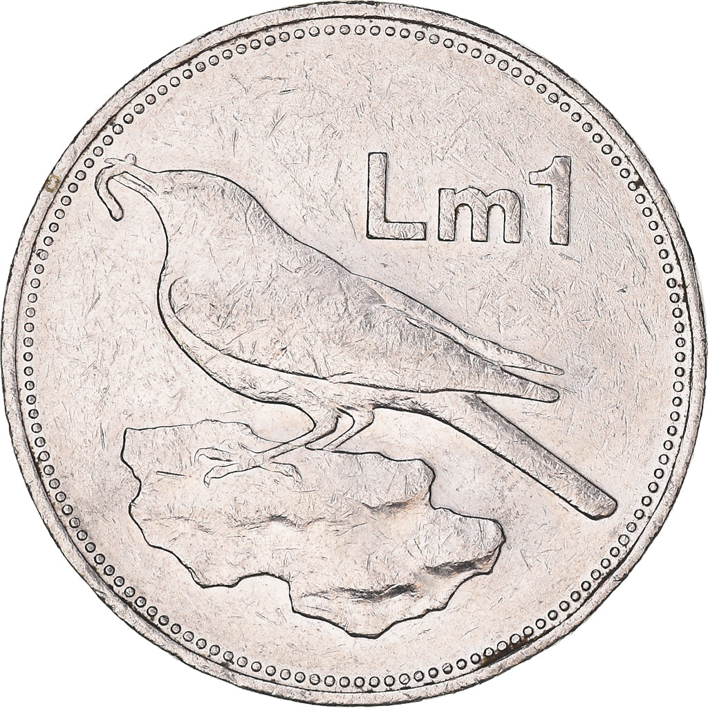 Münze, Malta, Lira, 1986, SS+, Nickel, KM:82