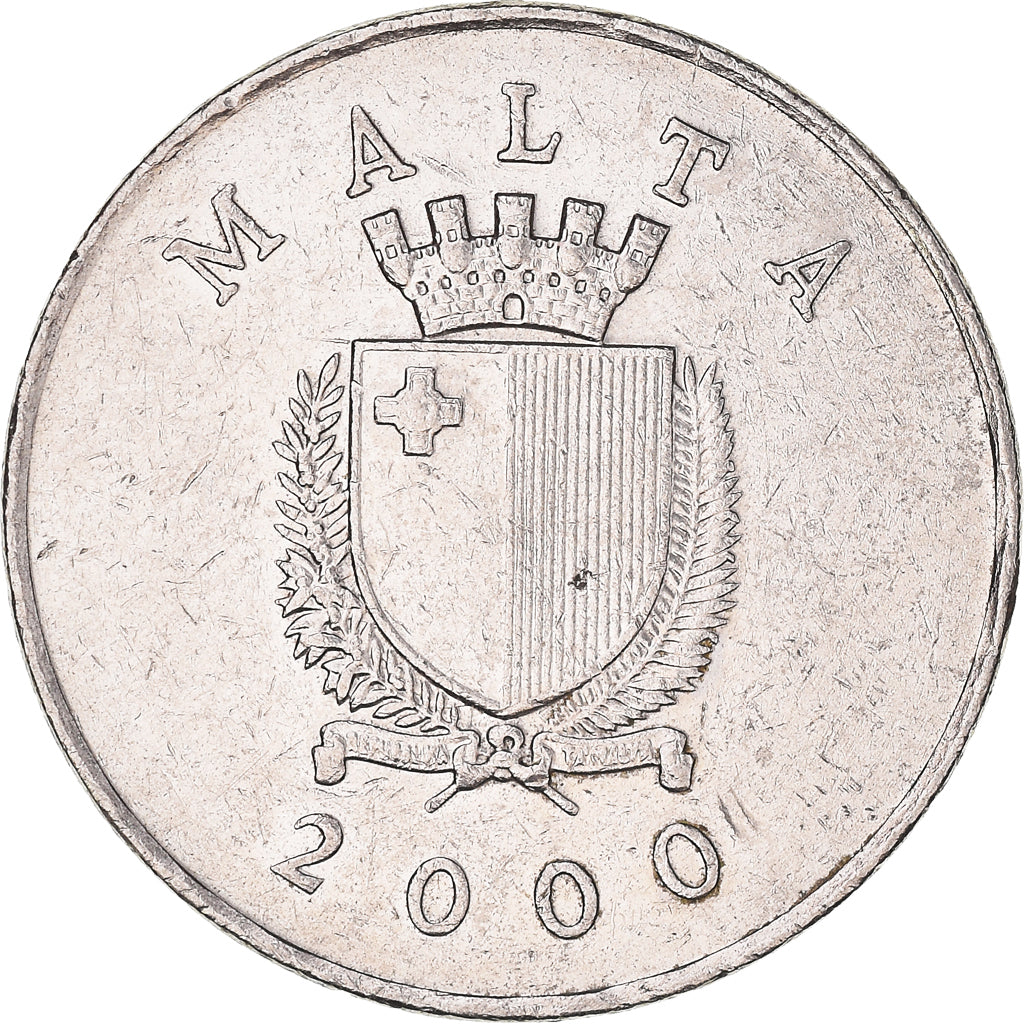 Coin, Malta, Lira, 2000, AU(50-53), Nickel, KM:99