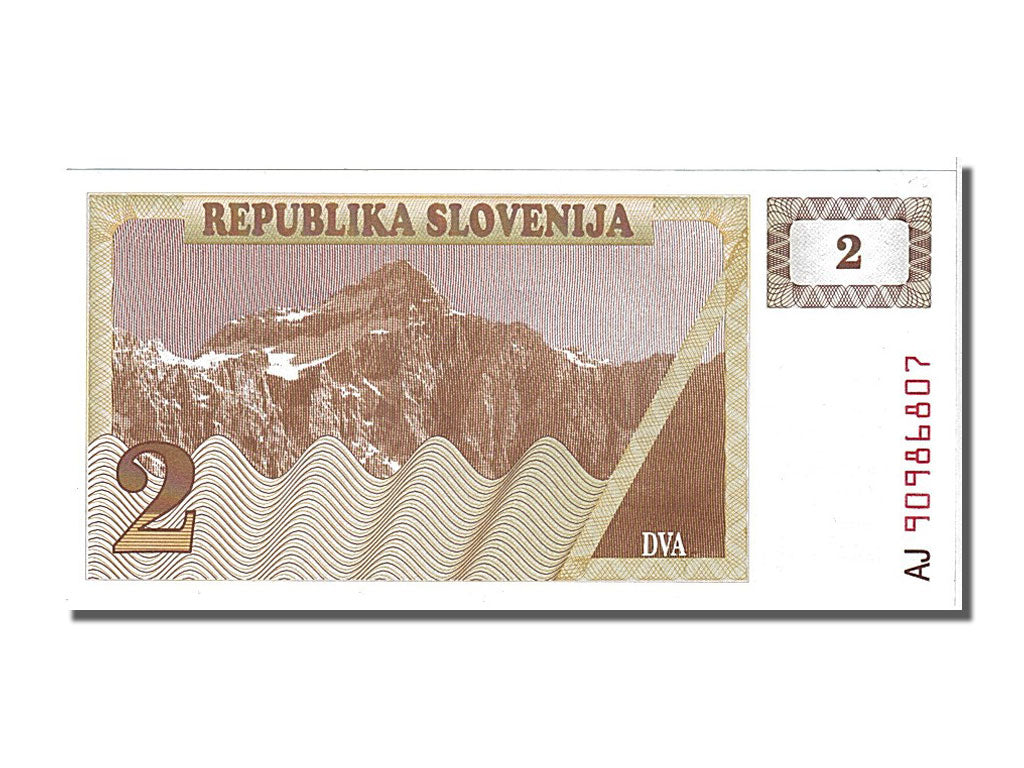 Banconote, Slovenia, 2 (Tolarjev), 1990, FDS