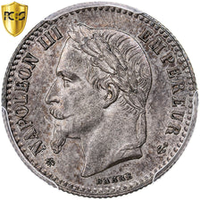 France, Napoléon III, 50 Centimes, 1864, Paris, Argent, PCGS, MS64