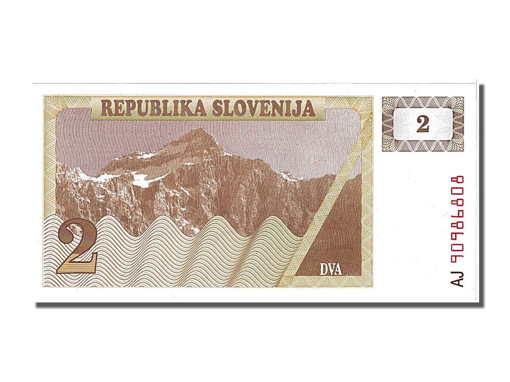 Banknot, Słowenia, 2 (Tolarjev), 1990, UNC(65-70)