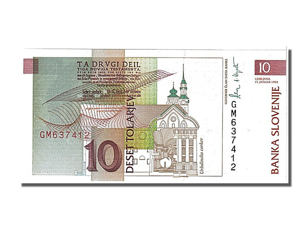 Banknote, Slovenia, 10 Tolarjev, 1992, 1992-01-15, UNC(65-70)