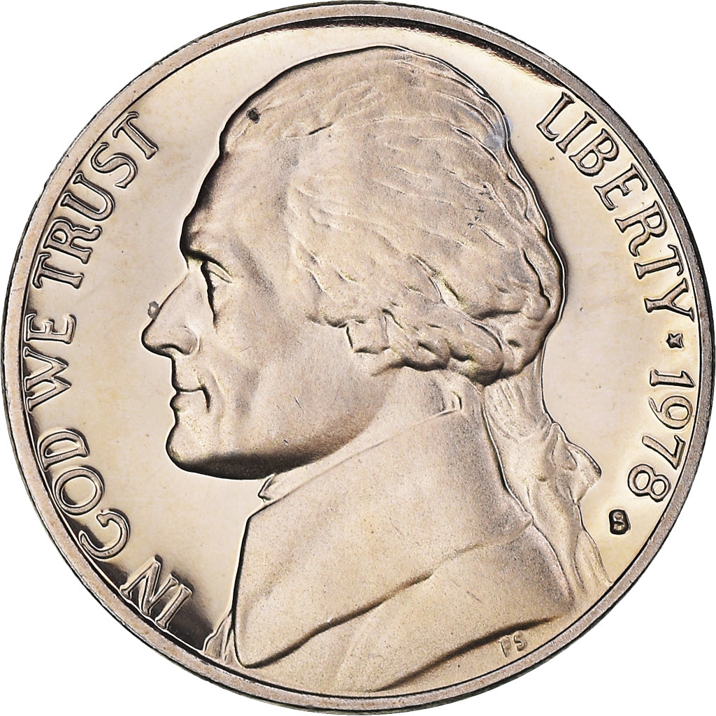 Coin, United States, Thomas Jefferson, 5 Cents, 1978, San Francisco, Proof
