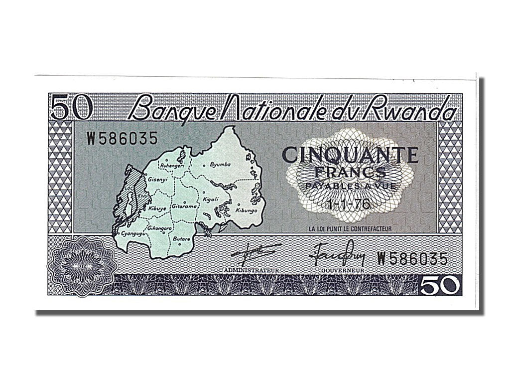 Banknote, Rwanda, 50 Francs, 1976, 1976-01-01, UNC(65-70)