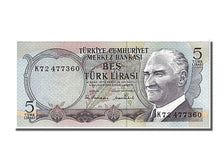 Biljet, Turkije, 5 Lira, 1976, NIEUW