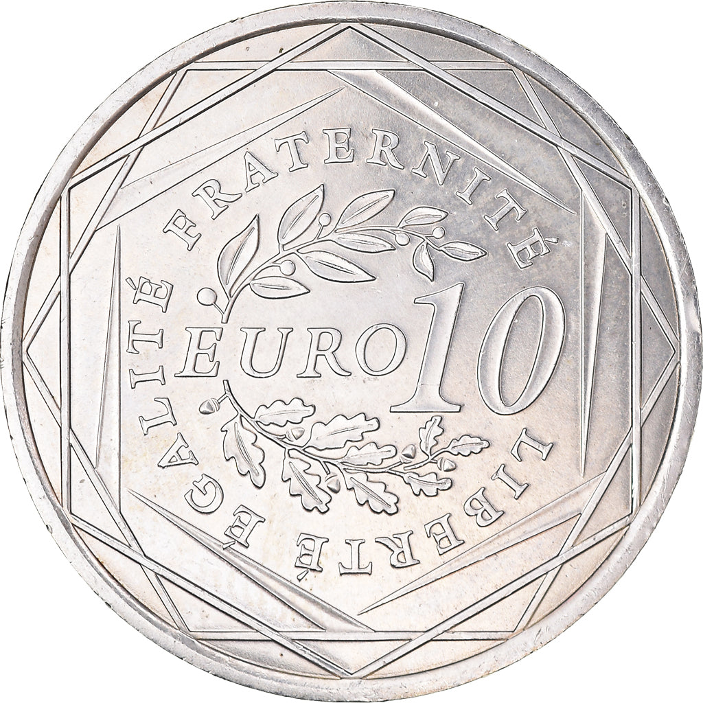 France, 10 Euro, 2009, AU(55-58), Silver, Gadoury:EU337, KM:1580