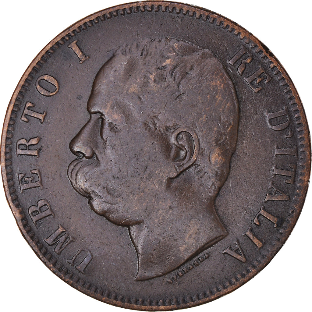 Coin, Italy, Umberto I, 10 Centesimi, 1893, Rome, VF(30-35), Copper, KM:27.2