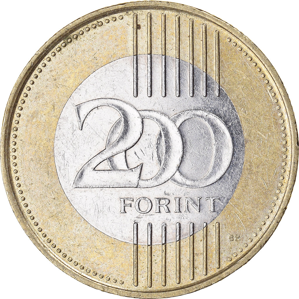 Munten, Hongarije, 200 Forint, 2009, Budapest, ZF+, Bi-Metallic, KM:826