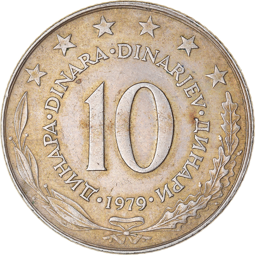 Coin, Yugoslavia, 10 Dinara, 1979, EF(40-45), Copper-nickel, KM:62