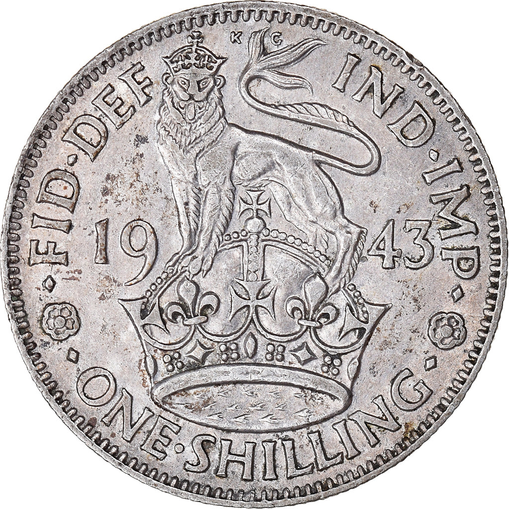 Coin, Great Britain, George VI, Shilling, 1943, EF(40-45), Silver, KM:853