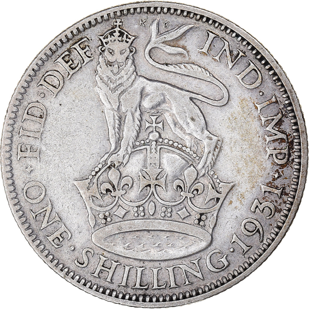 Moneta, Wielka Brytania, George V, Shilling, 1931, VF(30-35), Srebro, KM:833