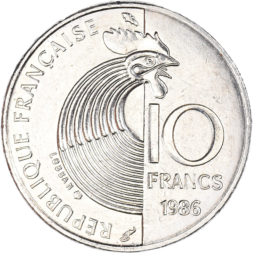 Moneta, Francia, Schumann, 10 Francs, 1986, SPL-, Nichel, KM:958, Gadoury:825