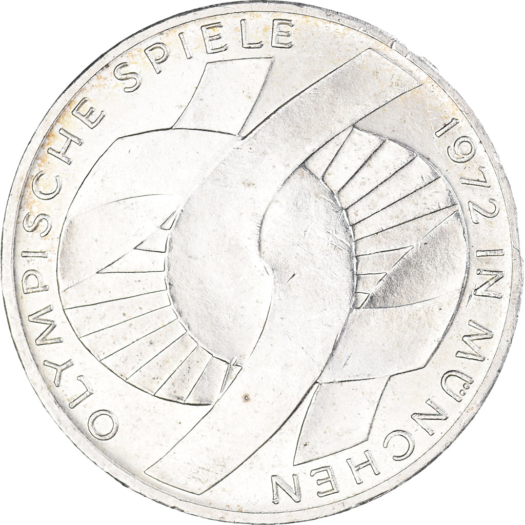 Moeda, ALEMANHA - REPÚBLICA FEDERAL, 10 Mark, 1972, Munich, AU(55-58), Prata