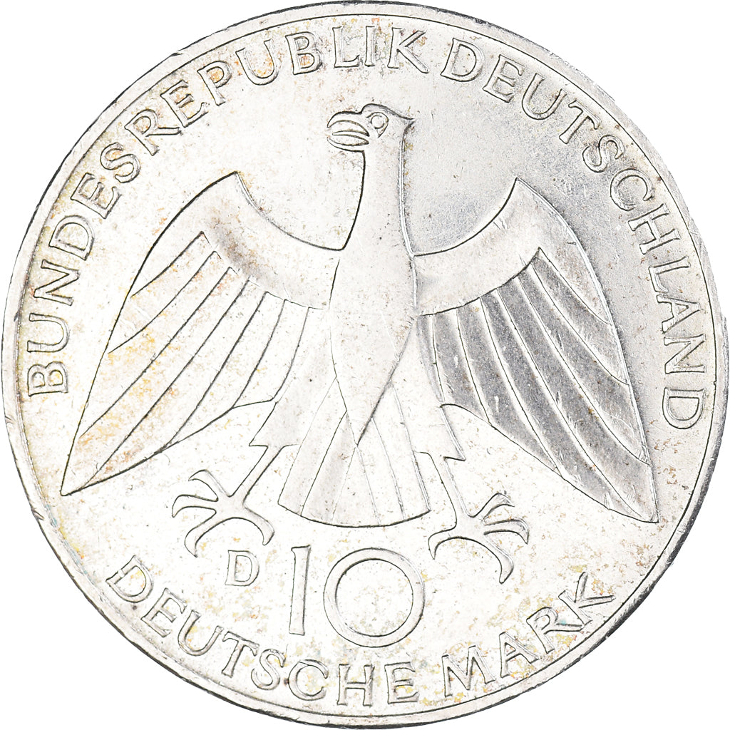 Moeda, ALEMANHA - REPÚBLICA FEDERAL, 10 Mark, 1972, Munich, AU(55-58), Prata
