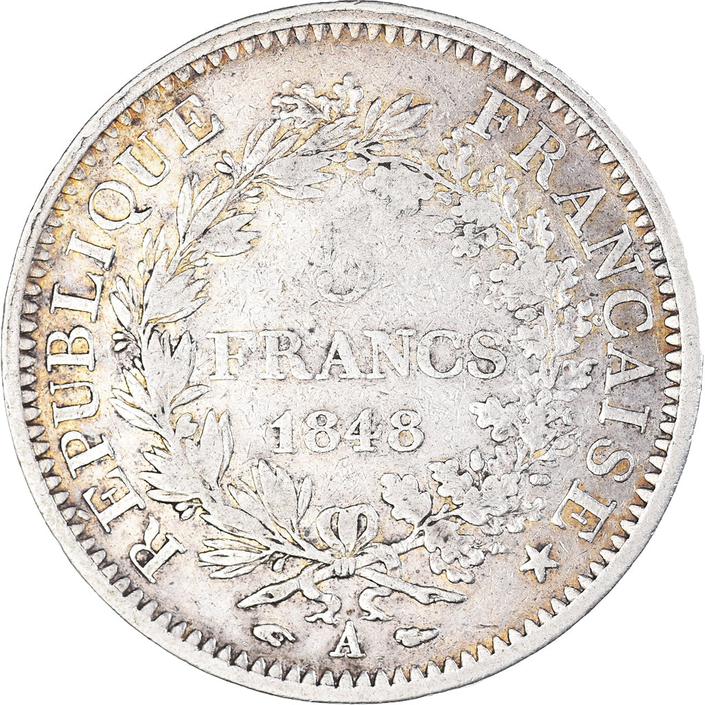 Coin, France, Hercule, 5 Francs, 1848, Paris, VF(30-35), Silver, KM:756.1