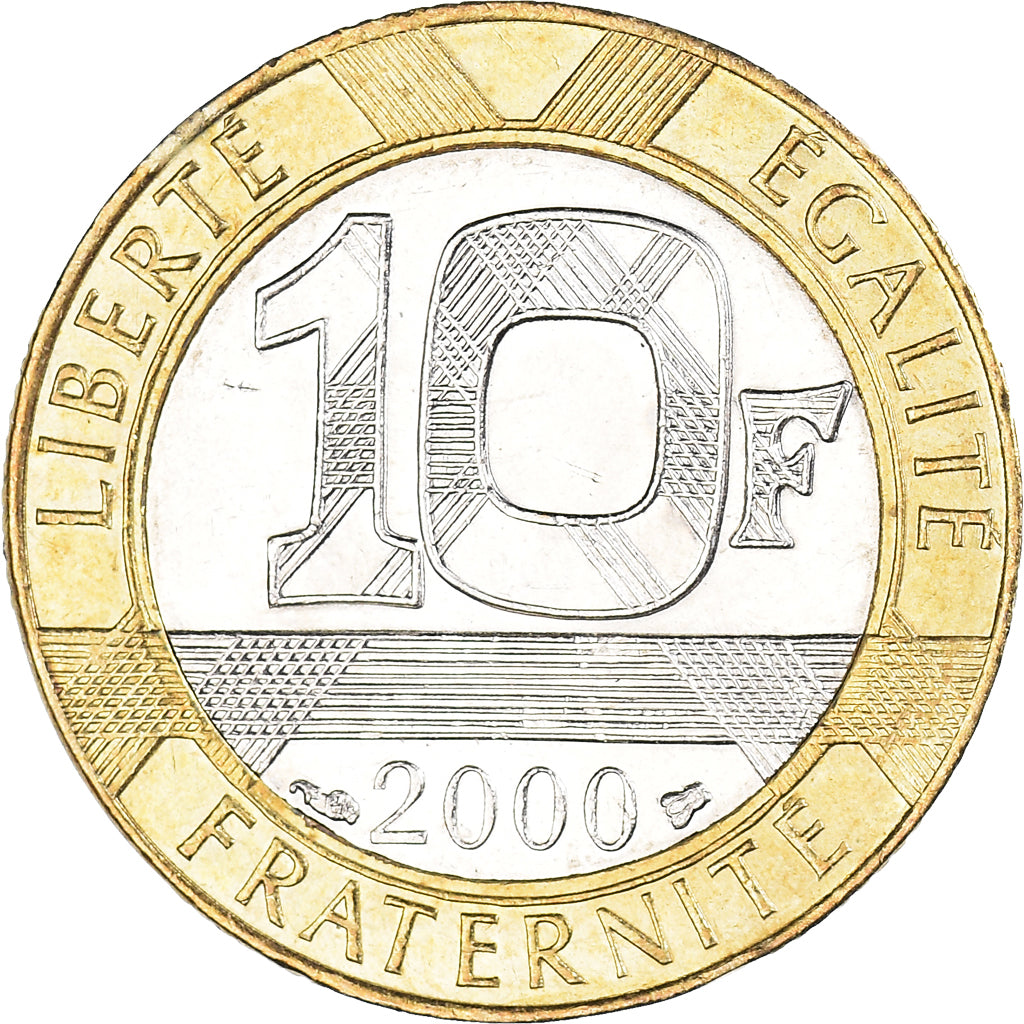 Münze, Frankreich, Génie, 10 Francs, 2000, VZ, Bi-Metallic, KM:964.1