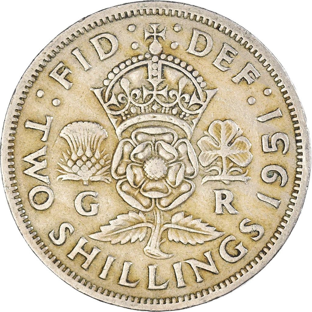 Coin, Great Britain, George VI, Florin, Two Shillings, 1951, EF(40-45)