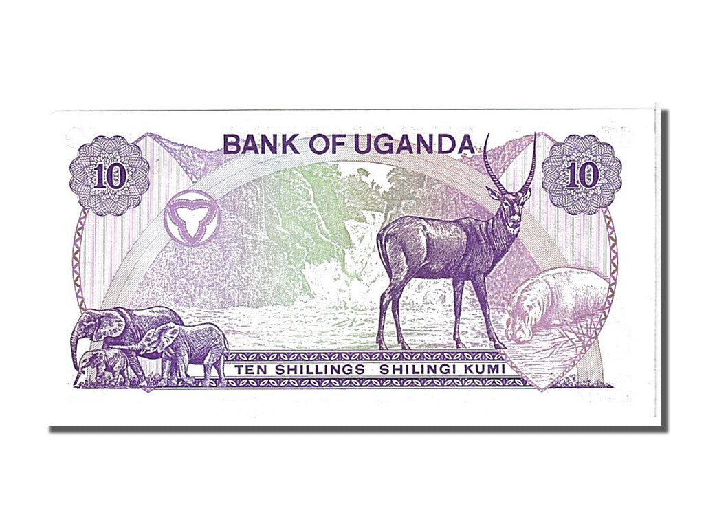Banconote, Uganda, 10 Shillings, 1982, FDS