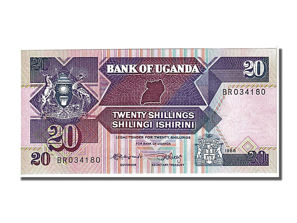 Banknot, Uganda, 20 Shillings, 1988, UNC(65-70)