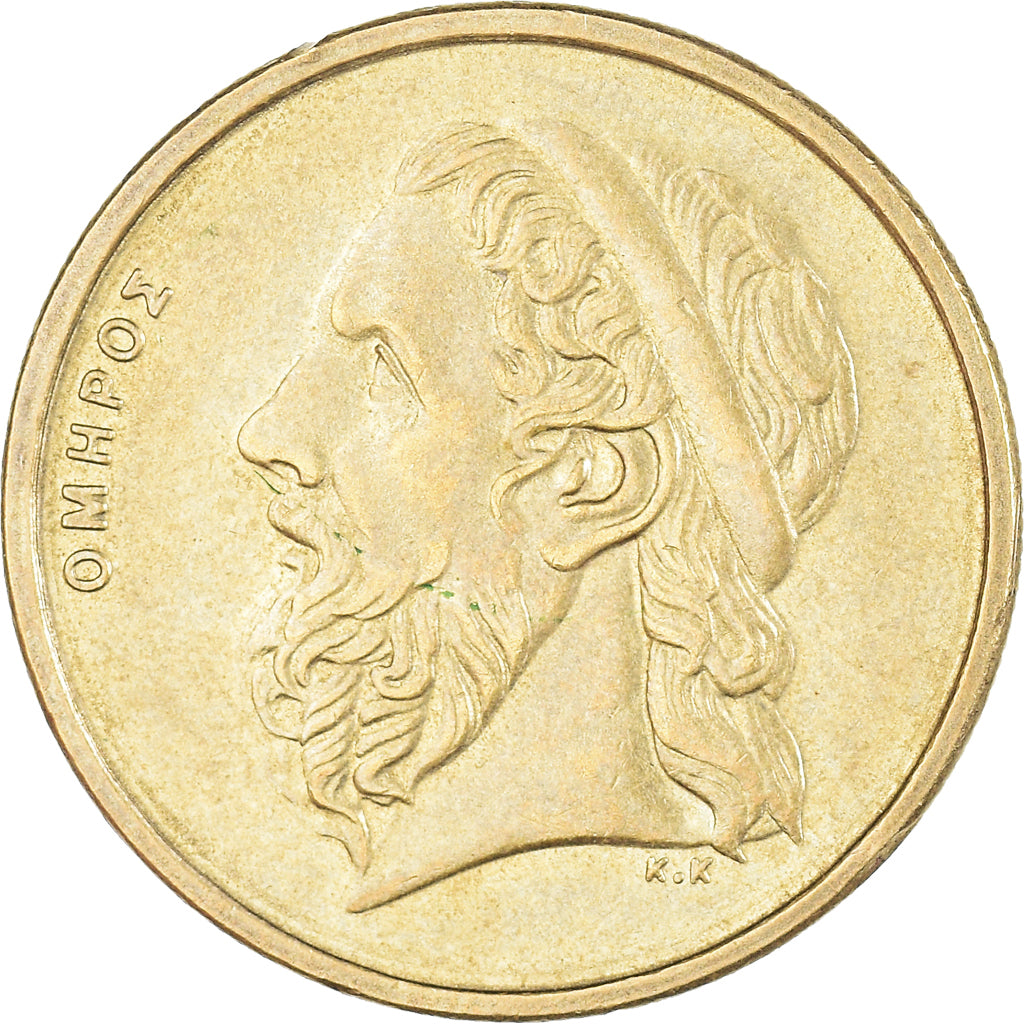 Moneta, Grecia, 50 Drachmes, 1990, BB+, Alluminio-bronzo, KM:147