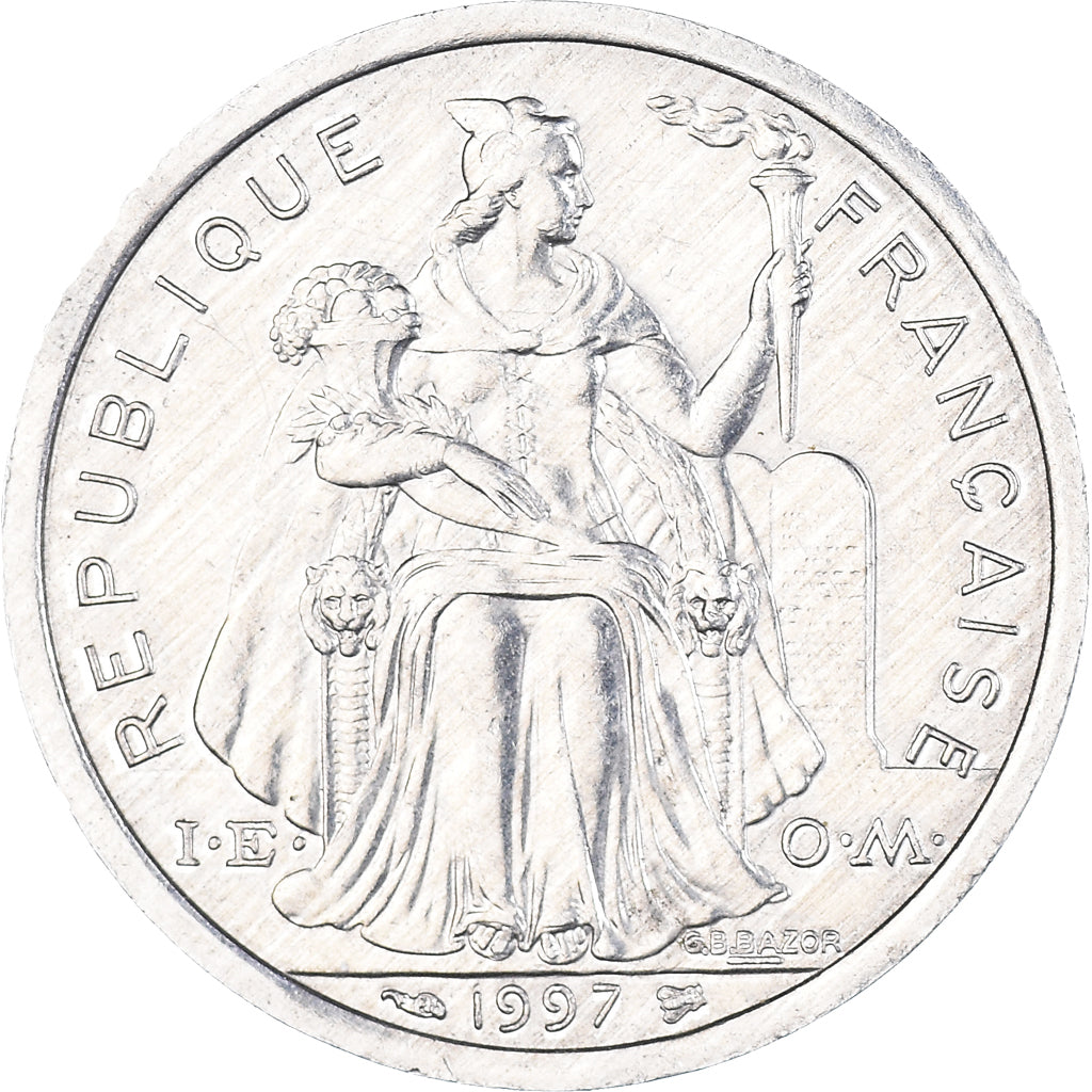 Moneta, Polinesia francese, 2 Francs, 1997, Paris, SPL-, Alluminio, KM:10