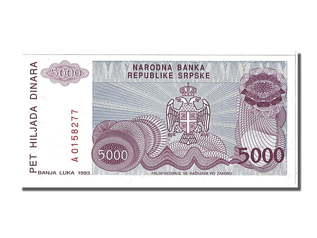 Banknote, Bosnia - Herzegovina, 5000 Dinara, 1993, UNC(65-70)