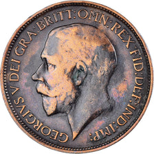 Monnaie, Grande-Bretagne, George V, 1/2 Penny, 1918, TB+, Bronze, KM:809