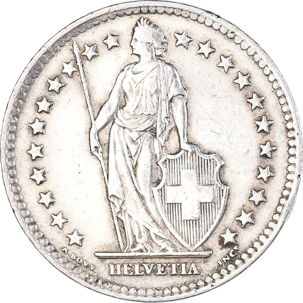Munten, Zwitserland, 2 Francs, 1943, Bern, ZF+, Zilver, KM:21