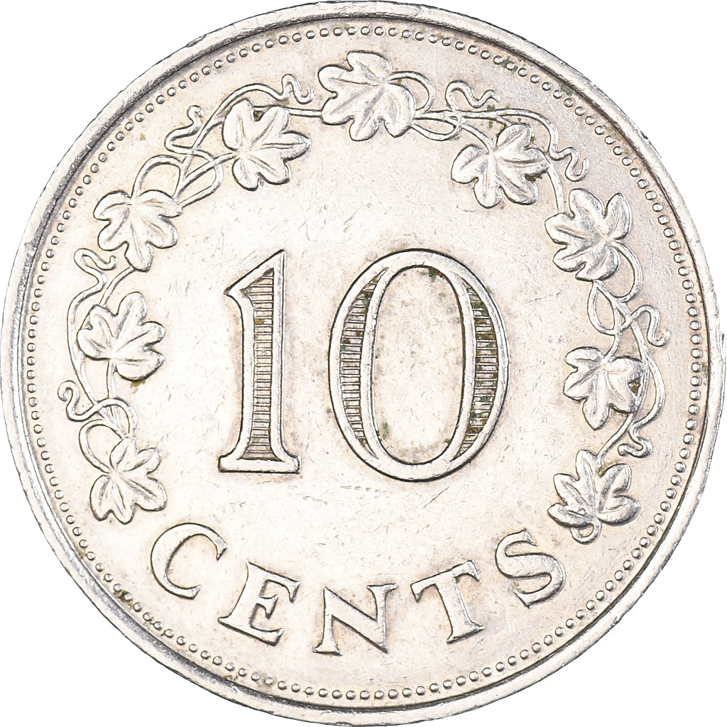 Munten, Malta, 10 Cents, 1972, British Royal Mint, ZF+, Cupro-nikkel, KM:11