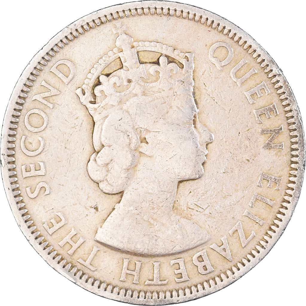Coin, Mauritius, Elizabeth II, Rupee, 1971, EF(40-45), Copper-nickel, KM:35.1
