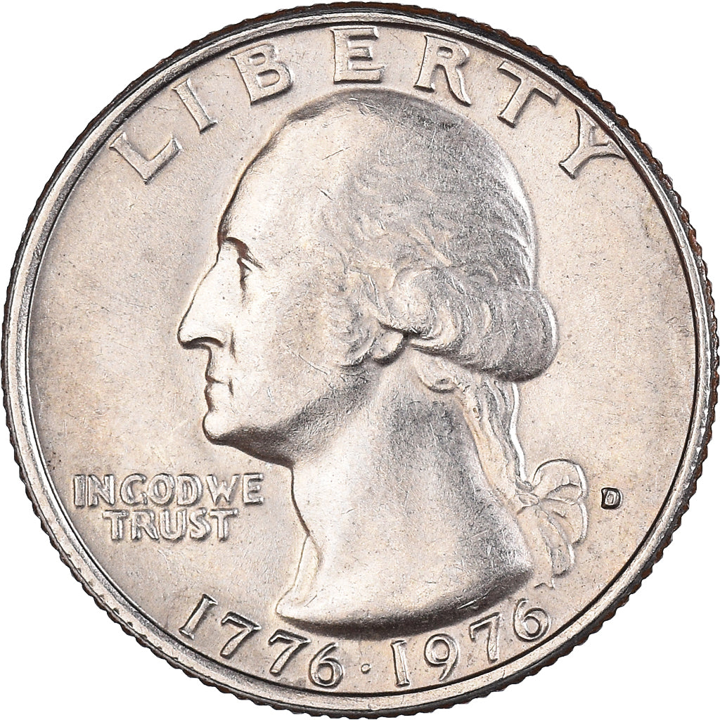 Monnaie, États-Unis, Washington, Quarter, 1976, Denver, TTB+, Cupronickel
