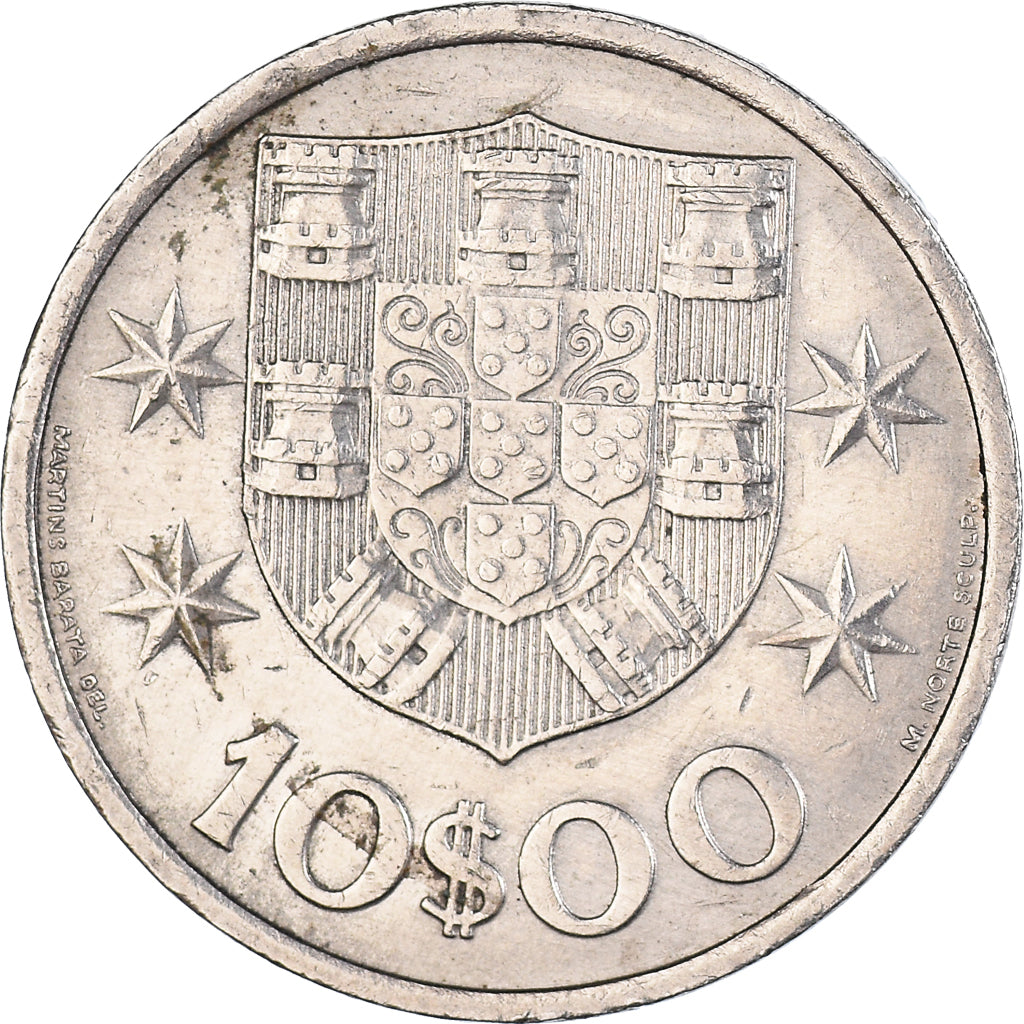 Münze, Portugal, 10 Escudos, 1971, SS, Copper-Nickel Clad Nickel, KM:600