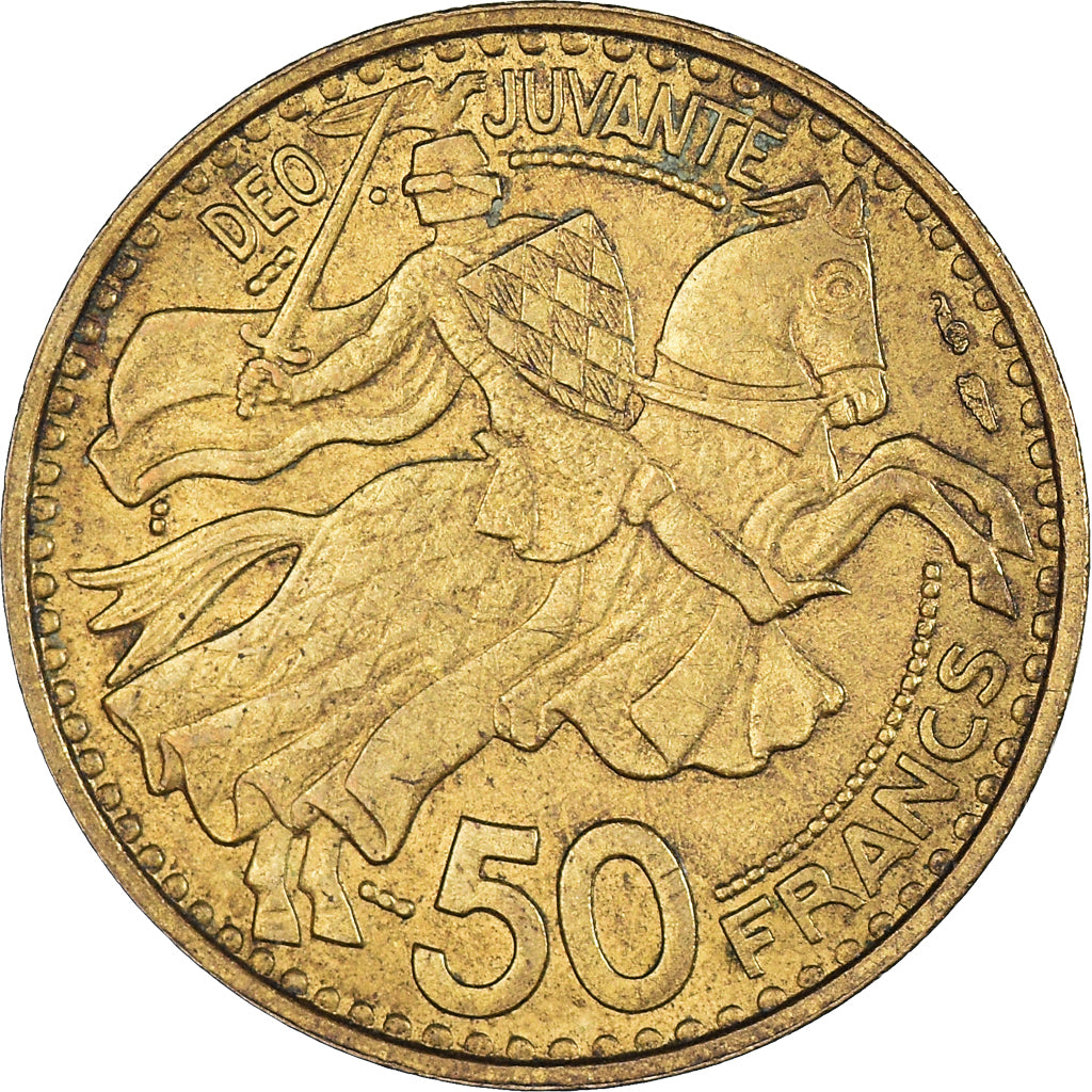 Monnaie, Monaco, Rainier III, 50 Francs, Cinquante, 1950, Paris, TTB+