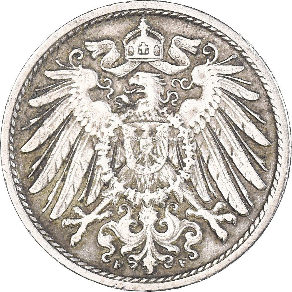 Coin, GERMANY - EMPIRE, Wilhelm II, 10 Pfennig, 1907, Stuttgart, EF(40-45)