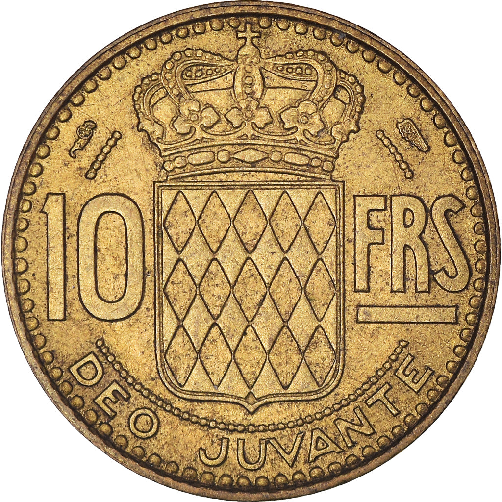 Moeda, Mónaco, Rainier III, 10 Francs, 1950, Paris, EF(40-45)