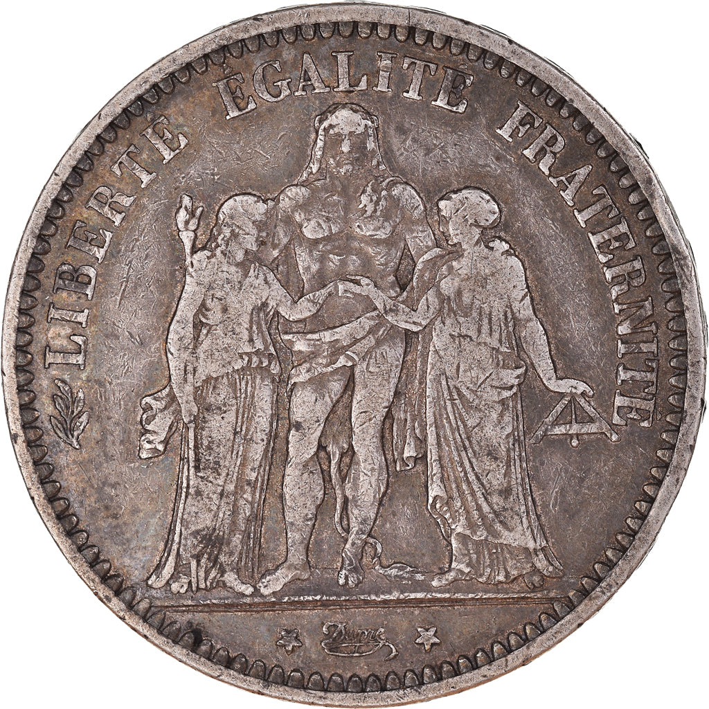 Moneta, Francia, Hercule, 5 Francs, 1873, Paris, BB, Argento, KM:820.1