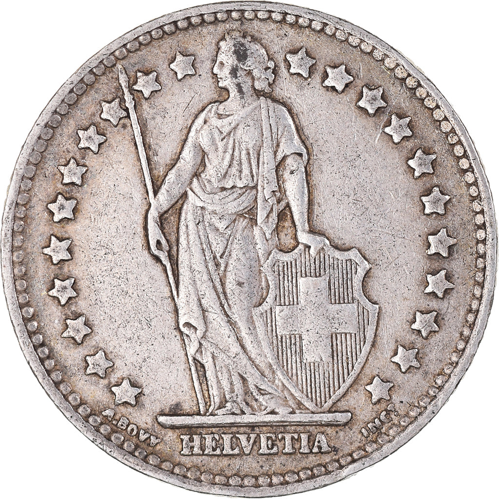Coin, Switzerland, Franc, 1939, Bern, EF(40-45), Silver, KM:24