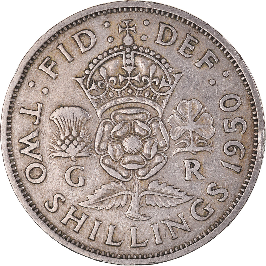 Coin, Great Britain, George VI, Florin, Two Shillings, 1950, EF(40-45)
